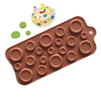 Multi-size Button Chocolate Molds Silicone Biscuit Mold Ice Tray