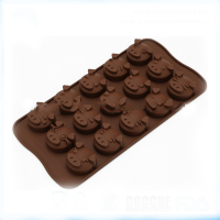 Lovely pig faces shape silicone chocolate candy ice cube tray soap molds