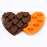 Wholesale heart shape silicone candy chocolate candy soap ice cube tray molds